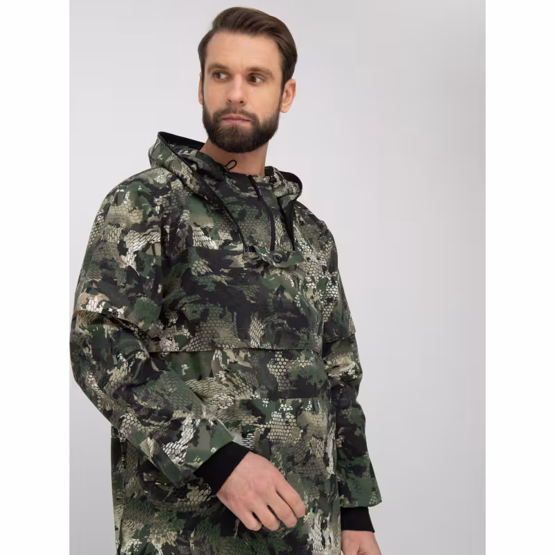 Костюм антимоскитный мужской Huntsman Антигнус-Люкс Зеленый питон, ткань сорочка, зеленый камуфляж, размер 44-46, 182-188 см