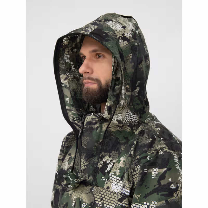 Костюм антимоскитный мужской Huntsman Антигнус-Люкс Зеленый питон, ткань сорочка, зеленый камуфляж, размер 44-46, 182-188 см