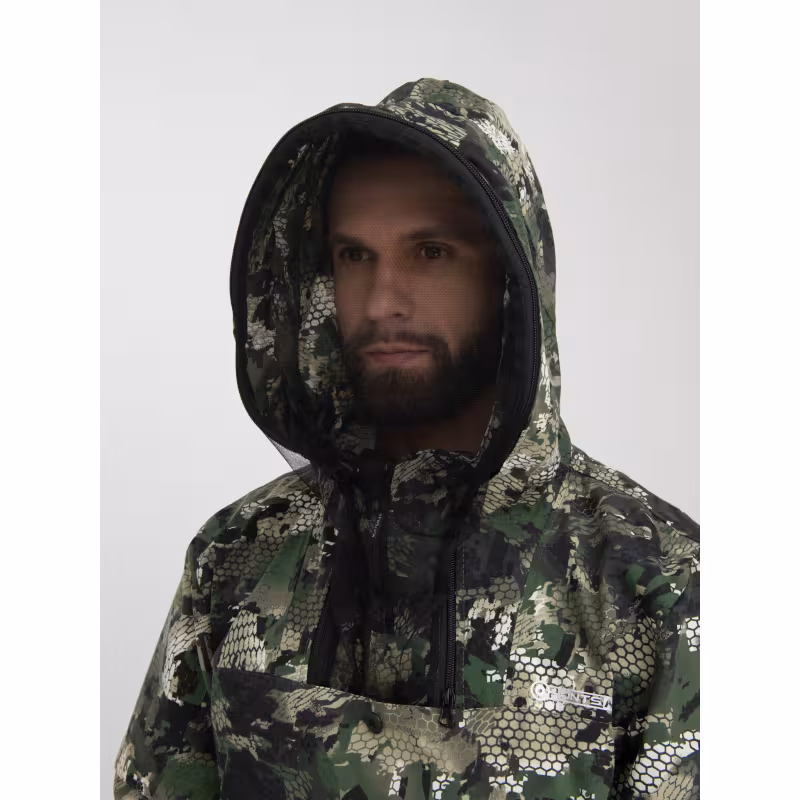 Костюм антимоскитный мужской Huntsman Антигнус-Люкс Зеленый питон, ткань сорочка, зеленый камуфляж, размер 44-46, 182-188 см