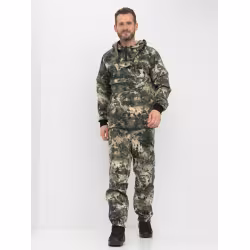 Костюм антимоскитный мужской Huntsman Антигнус-Люкс Зеленый питон, тканьТвил-Пич, зеленый камуфляж, размер 48-50, 170-176 см