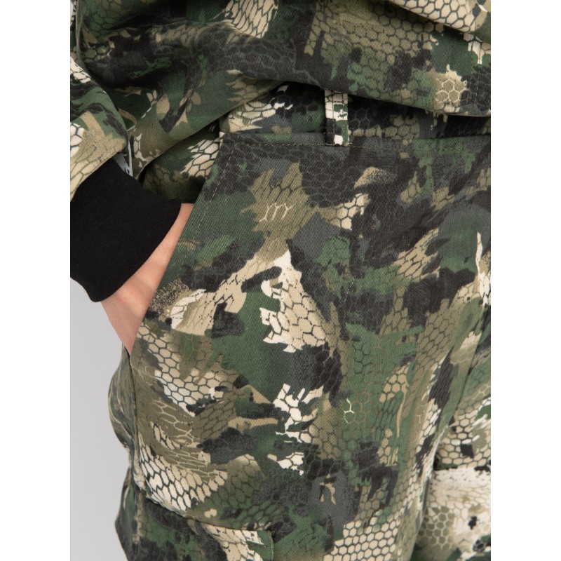 Костюм антимоскитный мужской Huntsman Антигнус-Люкс Зеленый питон, тканьТвил-Пич, зеленый камуфляж, размер 48-50, 170-176 см