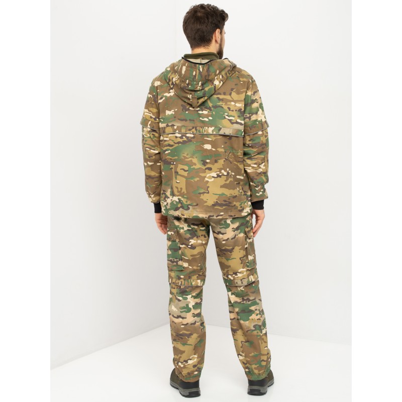 Костюм антимоскитный мужской Huntsman Антигнус-Люкс Мультикам, ткань смесовая/Твил-Пич, камуфляж, размер 44-46, 182-188 см