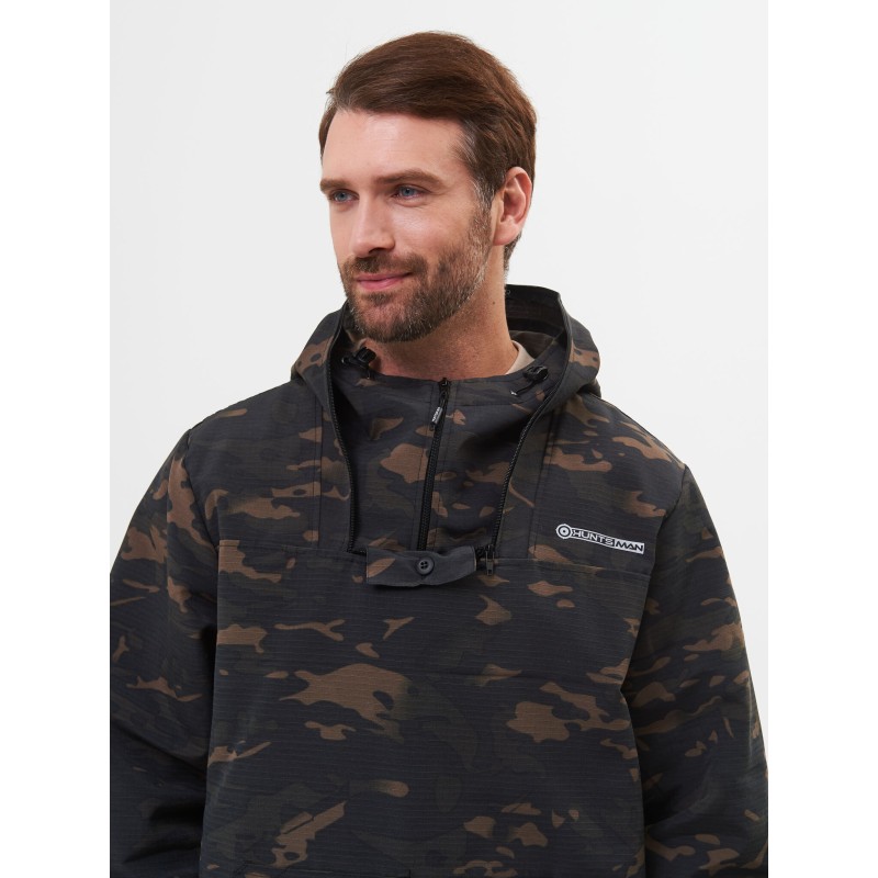 Костюм антимоскитный мужской Huntsman Антигнус Эконом Мультикам City, ткань смесовая Рип-Стоп, черный камуфляж, размер 48-50, 170-176 см