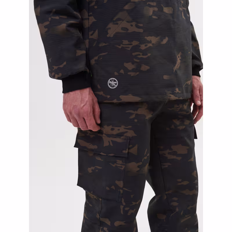 Костюм антимоскитный мужской Huntsman Антигнус Эконом Мультикам City, ткань смесовая Рип-Стоп, черный камуфляж, размер 48-50, 170-176 см