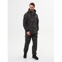 Костюм антимоскитный мужской Huntsman Антигнус Эконом Мультикам City, ткань смесовая Рип-Стоп, черный камуфляж, размер 52-54, 182-188 см