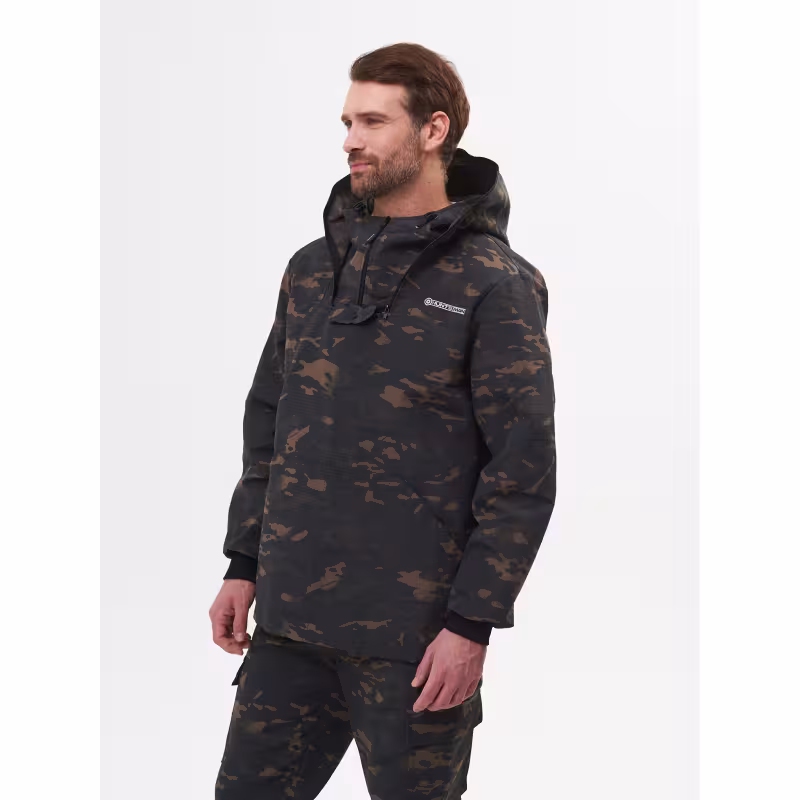 Костюм антимоскитный мужской Huntsman Антигнус Эконом Мультикам City, ткань смесовая Рип-Стоп, черный камуфляж, размер 56-58, 182-188 см