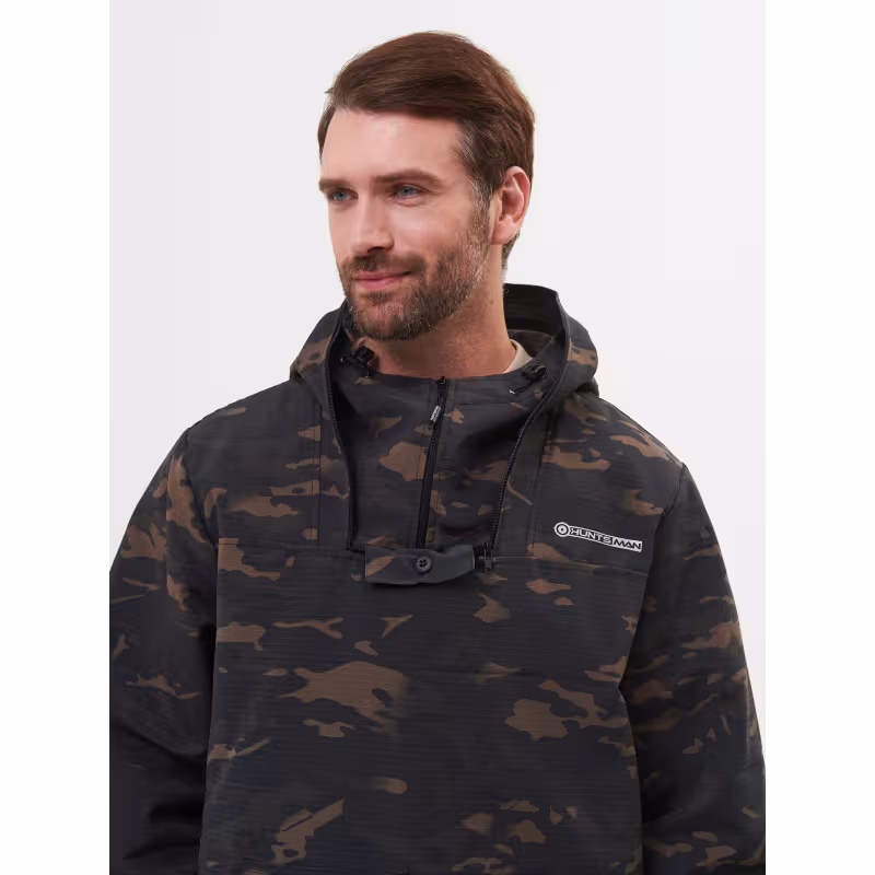 Костюм антимоскитный мужской Huntsman Антигнус Эконом Мультикам City, ткань смесовая Рип-Стоп, черный камуфляж, размер 60-62, 170-176 см