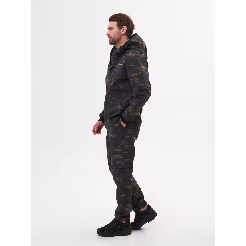 Костюм антимоскитный мужской Huntsman Антигнус Эконом Мультикам City, ткань смесовая Рип-Стоп, черный камуфляж, размер 60-62, 182-188 см