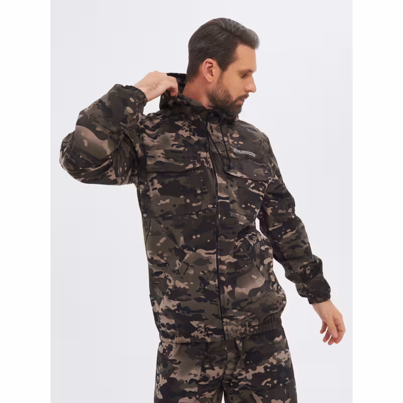 Костюм мужской Huntsman (Восток) Стрелок, ткань Сорочка, цвет Чёрный мультикам, размер 44-46, 182-188 см