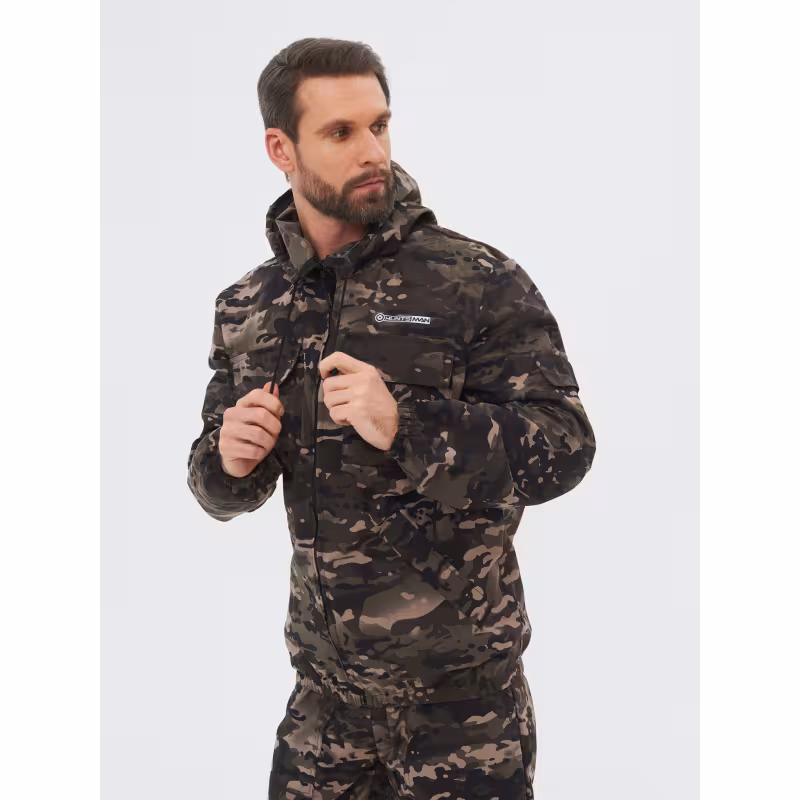 Костюм мужской Huntsman (Восток) Стрелок, ткань Сорочка, цвет Чёрный мультикам, размер 52-54, 170-176 см