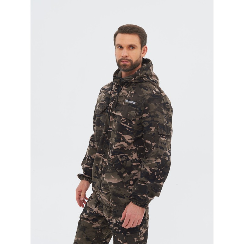 Костюм мужской Huntsman (Восток) Стрелок, ткань Сорочка, цвет Чёрный мультикам, размер 52-54, 170-176 см