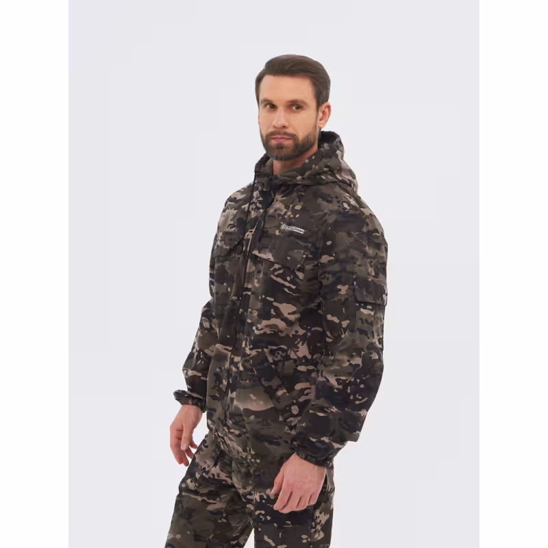 Костюм мужской Huntsman (Восток) Стрелок, ткань Сорочка, цвет Чёрный мультикам, размер 52-54, 182-188 см