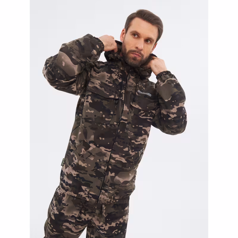 Костюм мужской Huntsman (Восток) Стрелок, ткань Сорочка, цвет Чёрный мультикам, размер 56-58, 170-176 см