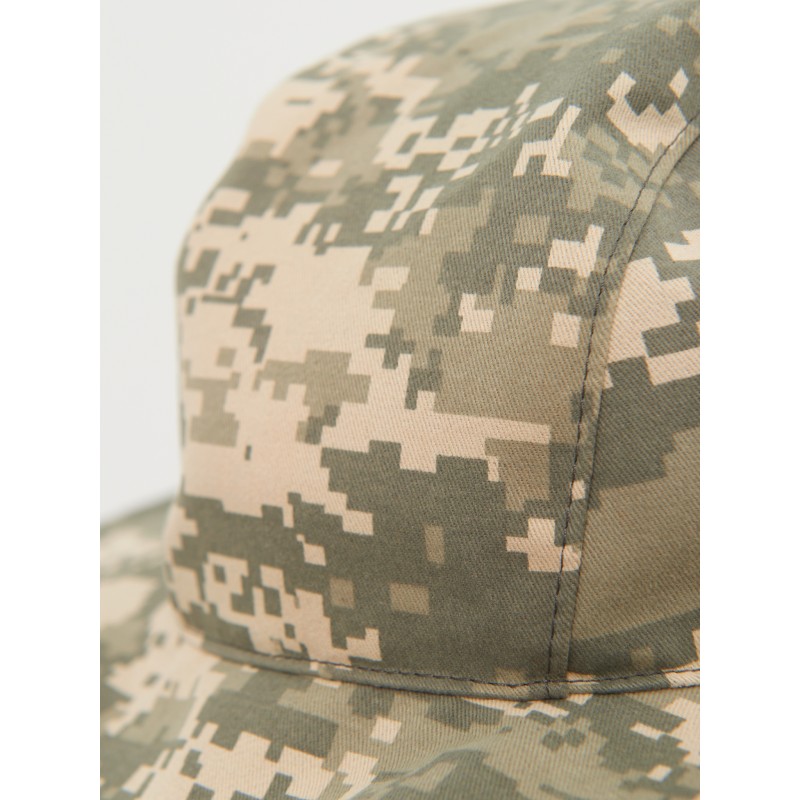 Панама-накомарник с кольцом Huntsman (Восток) Антигнус Светлый Пиксель, смесовая Рип-Стоп, камуфляж, размер 58