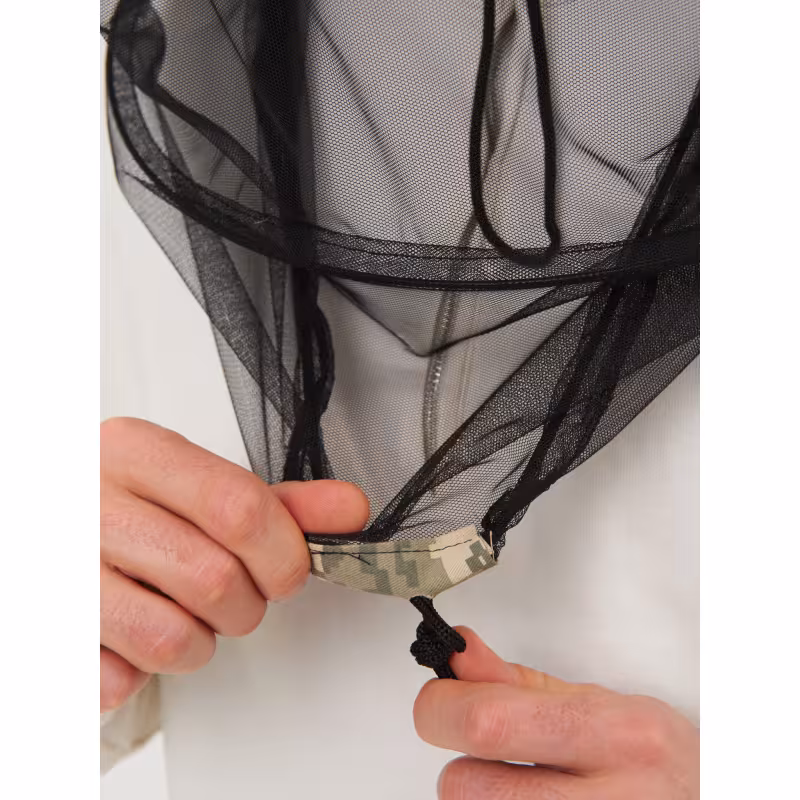 Панама-накомарник с кольцом Huntsman (Восток) Антигнус Светлый Пиксель, смесовая Рип-Стоп, камуфляж, размер 58