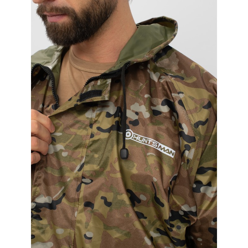 Плащ-дождевик мужской Huntsman (Восток) Мультикам, тканьТаффета, камуфляж, размер 60-62, 188 см