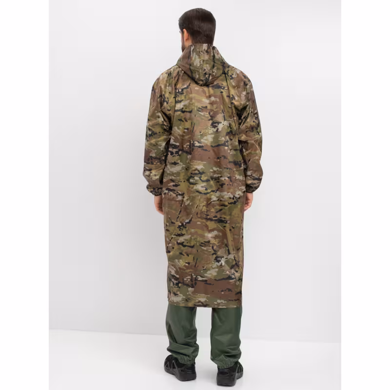 Плащ-дождевик мужской Huntsman (Восток) Мультикам, тканьТаффета, камуфляж, размер 60-62, 188 см