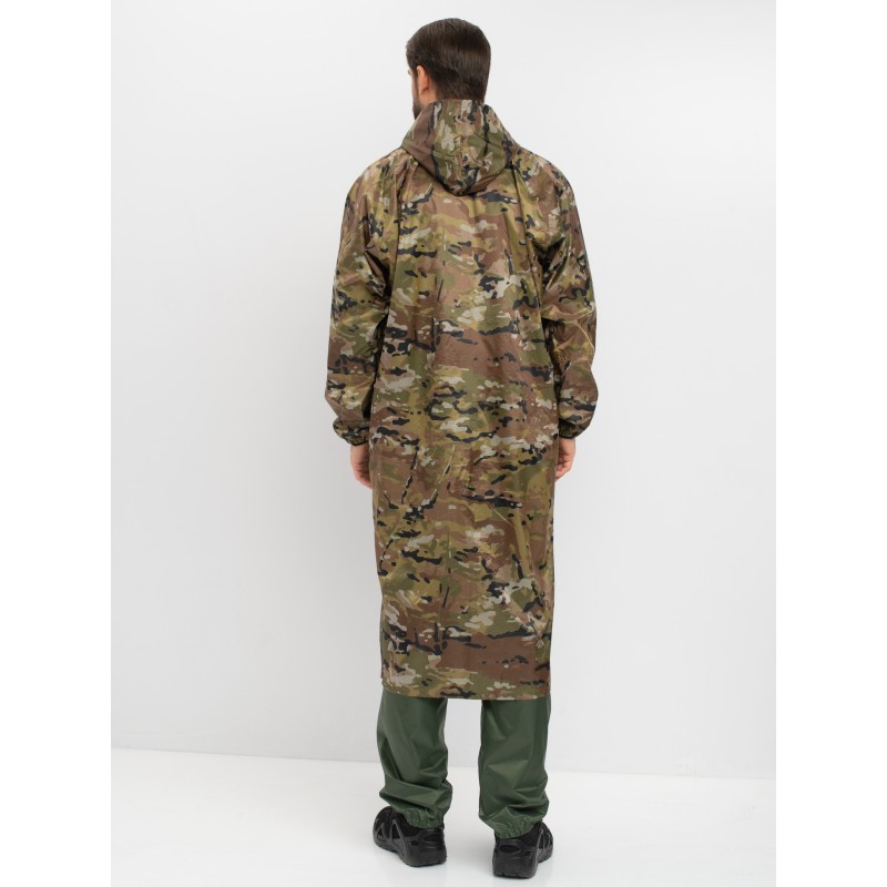 Плащ-дождевик мужской Huntsman (Восток) Мультикам, тканьТаффета, камуфляж, размер 60-62, 188 см