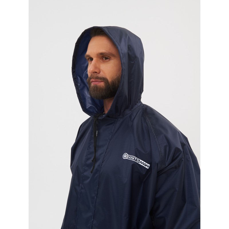 Плащ-дождевик мужской Huntsman (Восток), ткань Таффета, темно-синий, размер 48-50, 176 см
