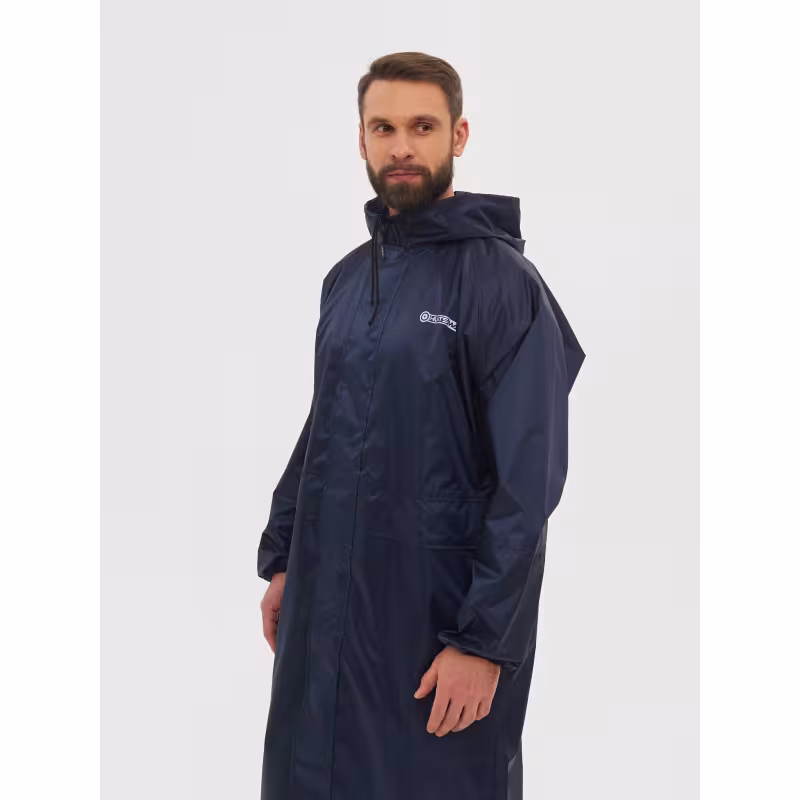 Плащ-дождевик мужской Huntsman (Восток), ткань Таффета, темно-синий, размер 60-62, 188 см