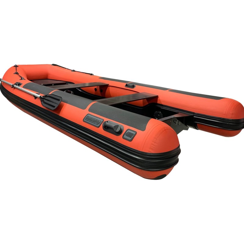 Лодка РИБ с монтажным блоком Навигатор 400R Pro, оранжевый