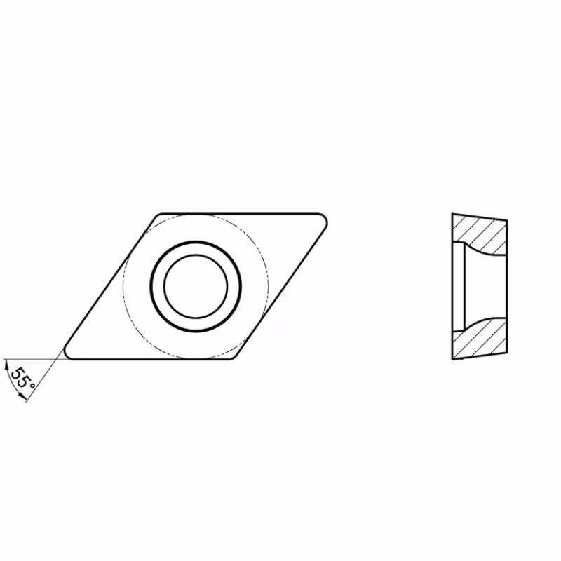 Пластина токарная Garwin DCMT11T304-PM2-GH20U,для чистовой обработки, универсальный сплав