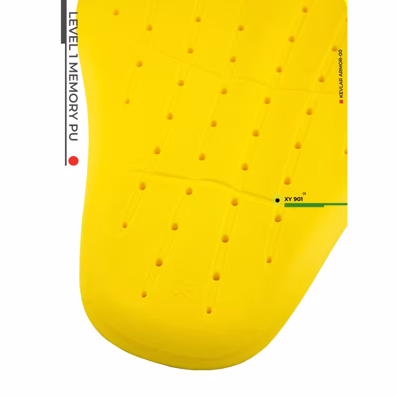 Защитная вставка спина Starks Level 1 Memory PU, желтый