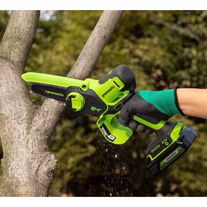 Электропила-сучкорез аккумуляторная Greenworks G24MCS10