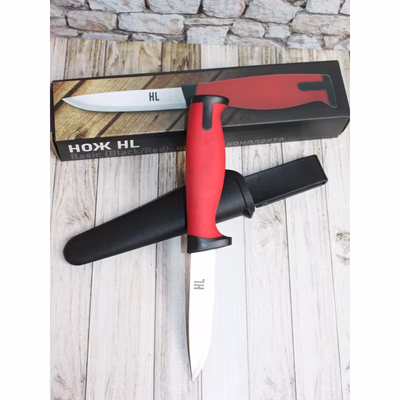 Нож туристический HL Basic Black+Red, клинок 10 см