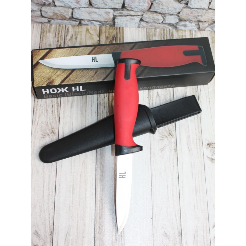 Нож туристический HL Basic Black+Red, клинок 10 см