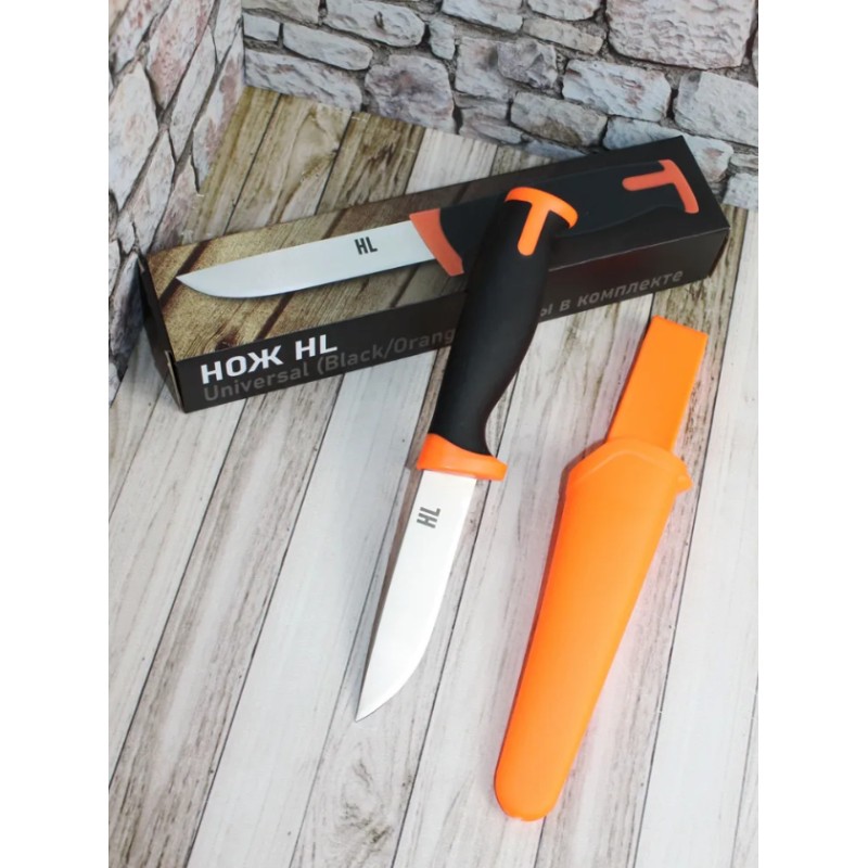 Нож HL Universal Black+Orange, клинок 10 см