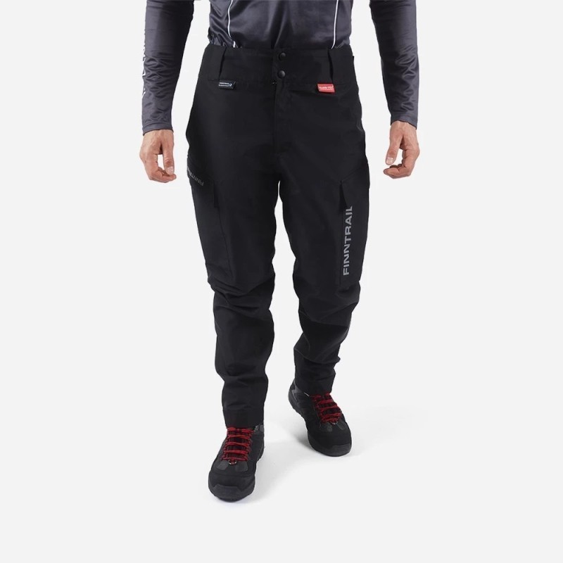 Брюки мужские Finntrail Expert 4602 Graphite, мембрана Hard-Tex, черный, размер 40-42 (XXS), 155-165 см
