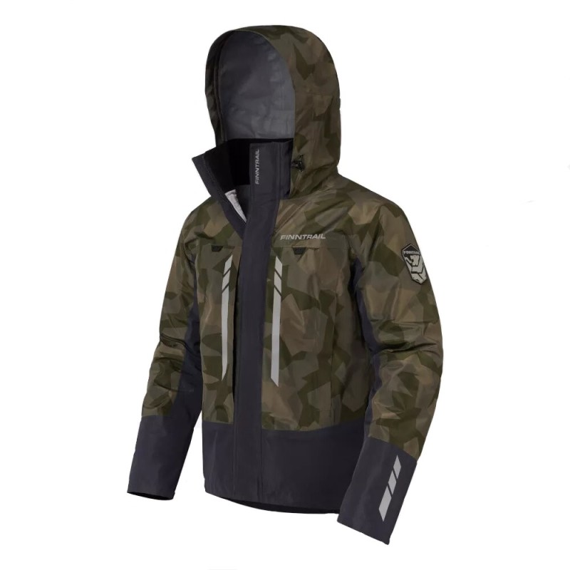 Куртка мужская Finntrail Greenwood 4021 CamoShadowGreen, мембрана Hard-Tex, зеленый камуфляж, размер 54-56 (MK), 170-180 cм