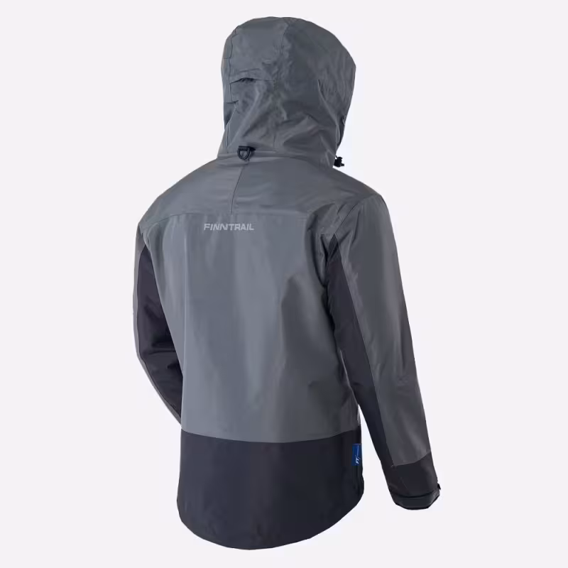 Куртка забродная мужская Finntrail Coaster 4023 Grey, мембрана Hard-Tex, серый, размер 42-44 (XS), 160-170 см