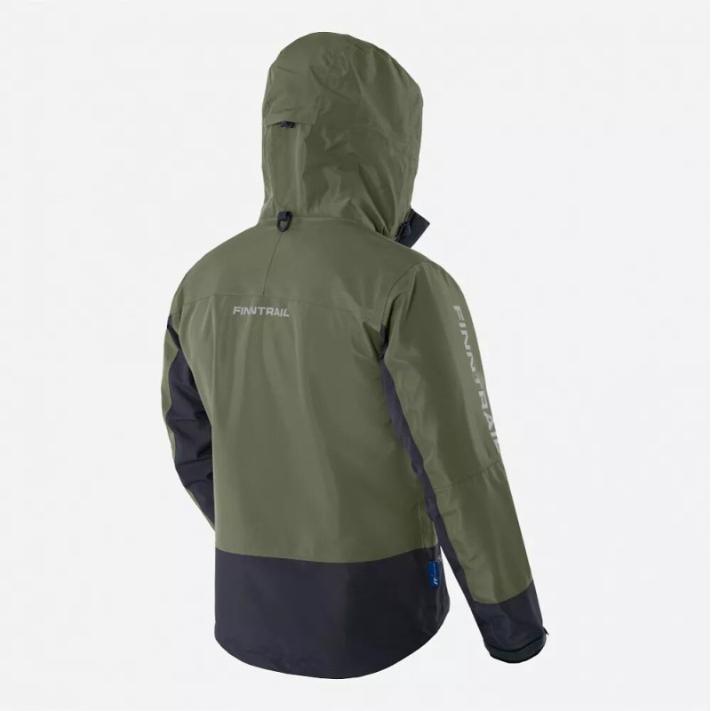 Куртка забродная мужская Finntrail Coaster 4023 Khaki, мембрана Hard-Tex, хаки, размер 54-56 (MK), 170-180 см