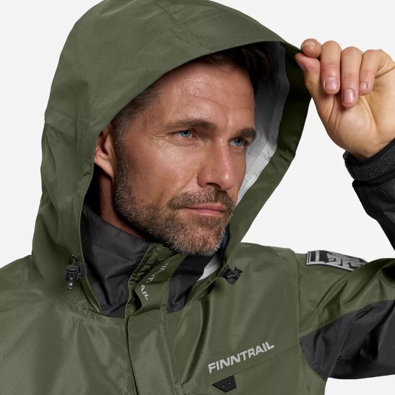 Куртка забродная мужская Finntrail Coaster 4023 Khaki, мембрана Hard-Tex, хаки, размер 54-56 (MK), 170-180 см