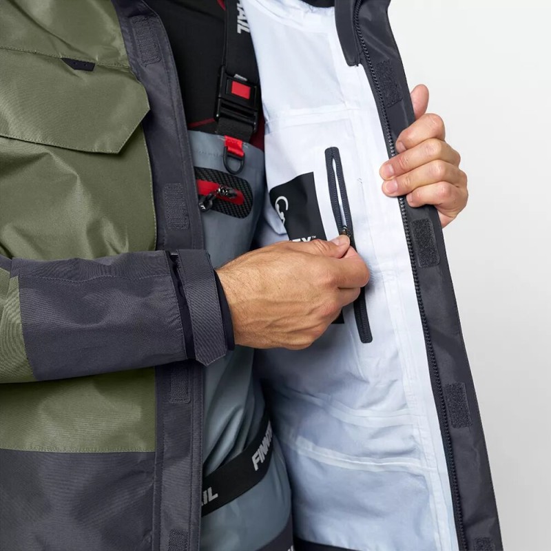 Куртка забродная мужская Finntrail Coaster 4023 Khaki, мембрана Hard-Tex, хаки, размер 54-56 (MK), 170-180 см