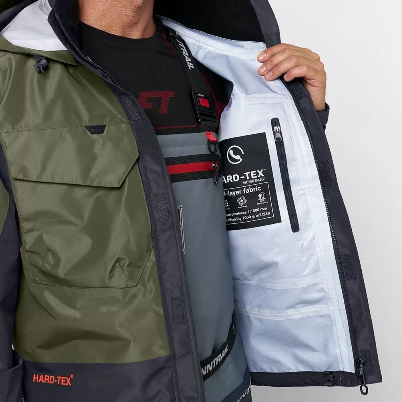 Куртка забродная мужская Finntrail Coaster 4023 Khaki, мембрана Hard-Tex, хаки, размер 54-56 (MK), 170-180 см
