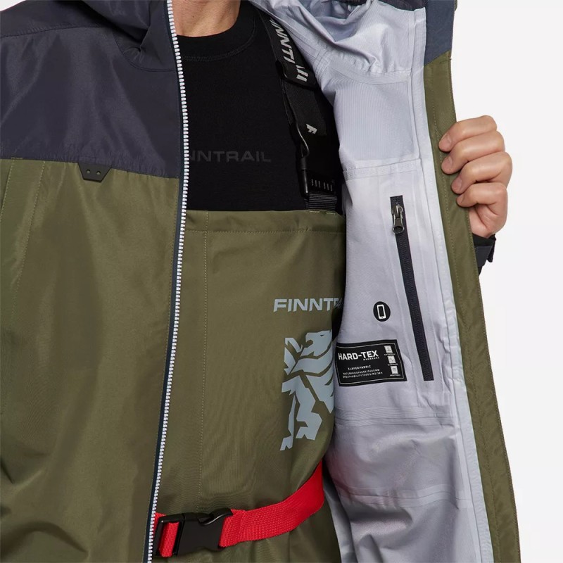Куртка мужская Finntrail Apex 4027 Khaki, мембрана Hard-Tex, хаки, размер 54-56 (XL), 180-190 см