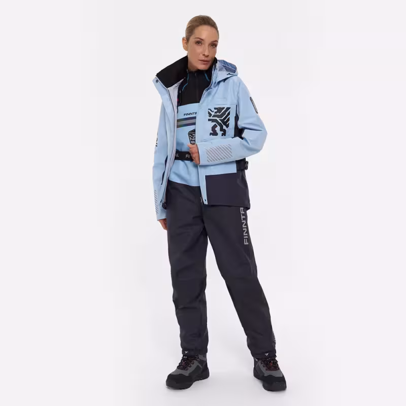Куртка женская Finntrail Rachel 6455 LightBlue, мембрана Hard-Tex, голубой, размер 42-44 (XS), 155-165 см