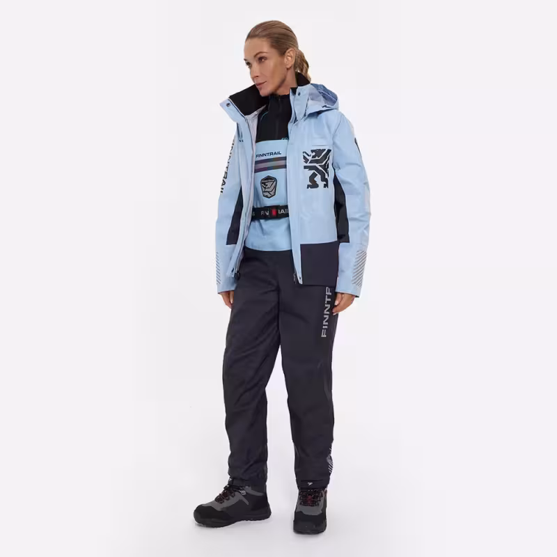 Куртка женская Finntrail Rachel 6455 LightBlue, мембрана Hard-Tex, голубой, размер 42-44 (XS), 155-165 см