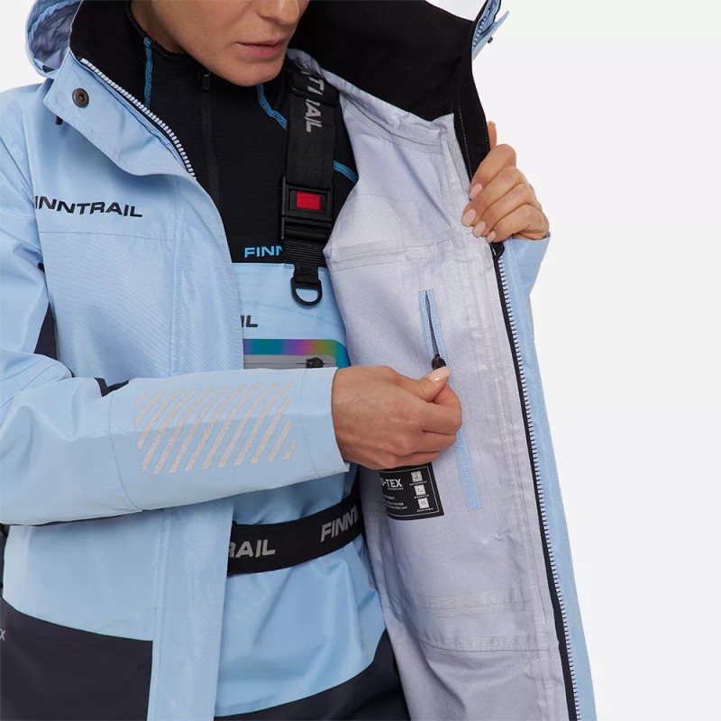 Куртка женская Finntrail Rachel 6455 LightBlue, мембрана Hard-Tex, голубой, размер 44-46 (S), 160-170 см