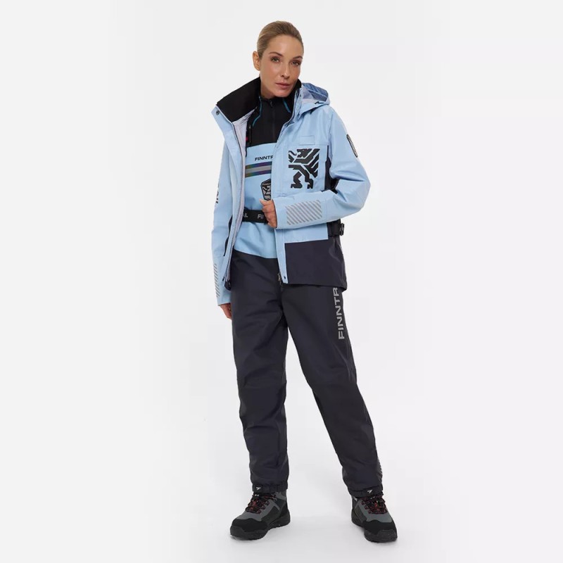 Куртка женская Finntrail Rachel 6455 LightBlue, мембрана Hard-Tex, голубой, размер 48-50 (SQ), 160-170 см