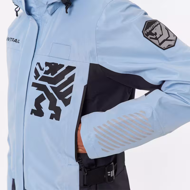 Куртка женская Finntrail Rachel 6455 LightBlue, мембрана Hard-Tex, голубой, размер 50-52 (XL), 170-180 cм