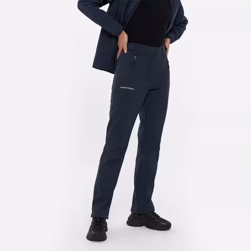 Брюки женские Finntrail Nitro W 4600, ткань Софтшелл, черный, размер 42-44 (XS), 155-165 см