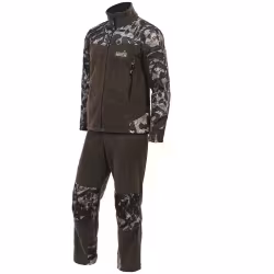 Костюм мужской Norfin Berings Camo Green, флис, зеленый/камуфляж, размер L, 176-182 см