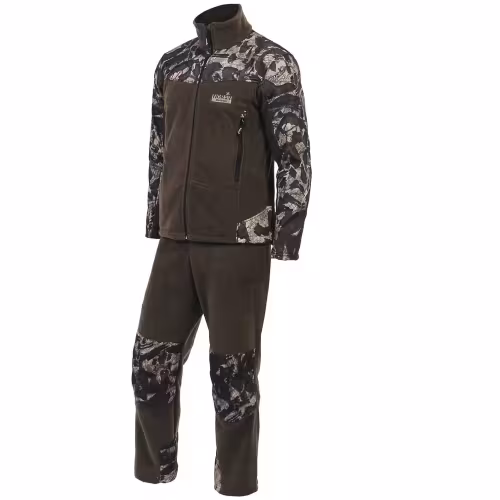 Костюм мужской Norfin Berings Camo Green, флис, зеленый/камуфляж, размер L, 176-182 см