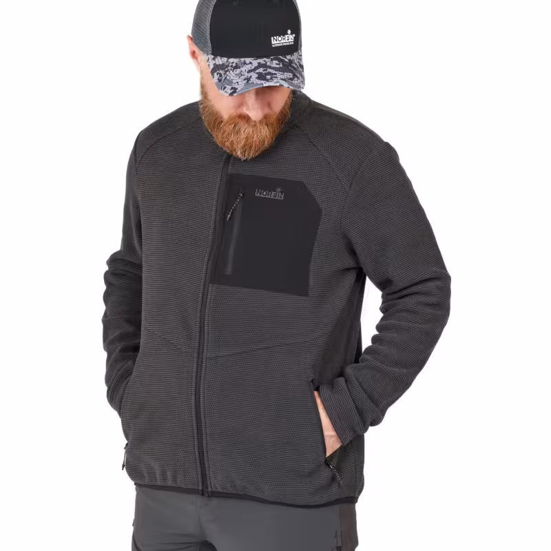 Куртка мужская Norfin Rock, флис, серый, размер S, 168-174 см