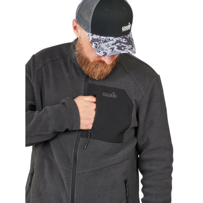 Куртка мужская Norfin Rock, флис, серый, размер L, 176-182 см