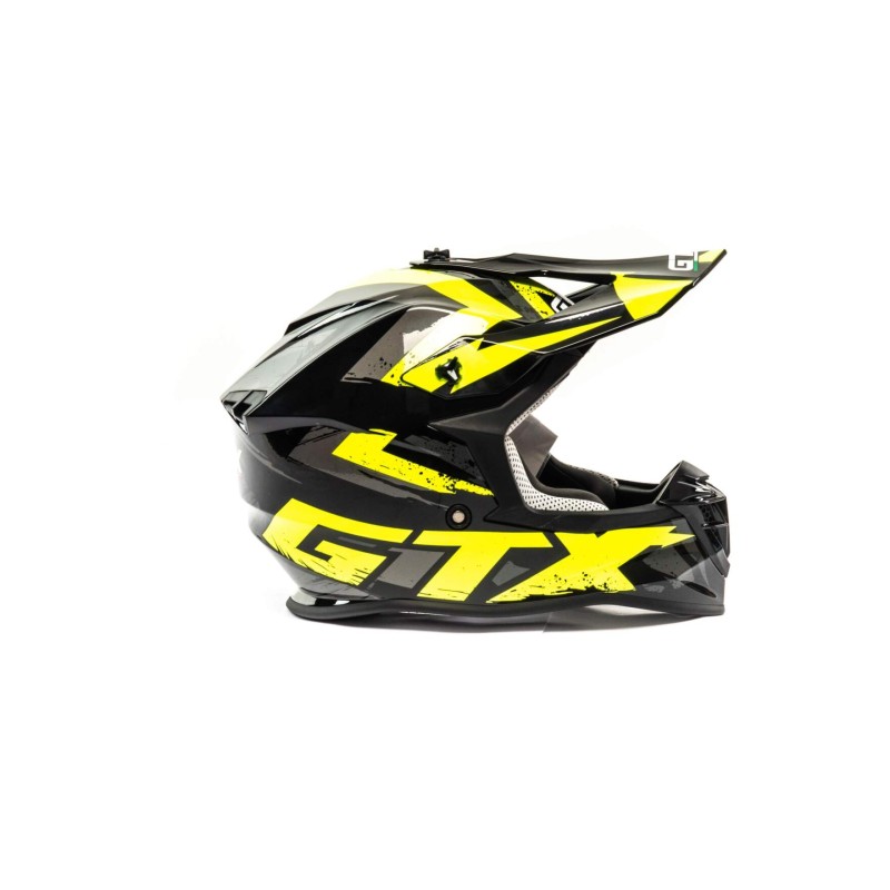 Мотошлем GTX 633, черный/желтый/серый, размер XL